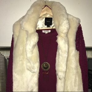 ‼️Sold‼️White Faux Fur Coat